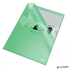   Genotherm, "L", A4, 105 mikron, narancsos felület, ESSELTE "Standard", zöld