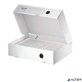   Archiválódoboz, A4, 80 mm, felfelé nyíló, LEITZ "Infinity", fehér