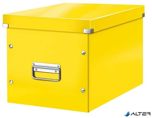 Doboz, L méret, LEITZ "Click&Store", sárga