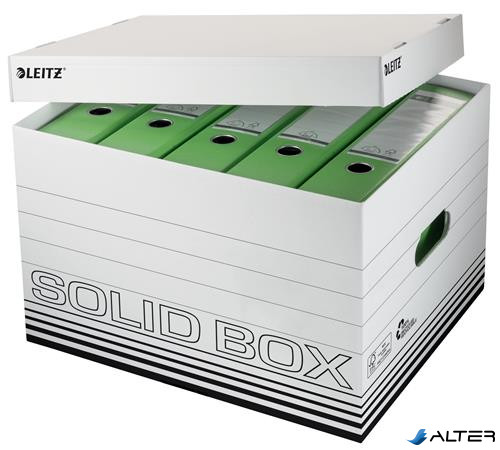 Archiválódoboz, L méret, LEITZ "Solid", fehér