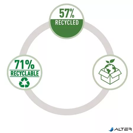 Doboz, szövet borítású, L méret, LEITZ "Fabric", sötétszürke