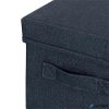 Doboz, szövet borítású, S méret, LEITZ "Fabric", sötétszürke