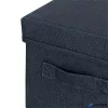 Doboz, szövet borítású, S méret, LEITZ "Fabric", sötétszürke