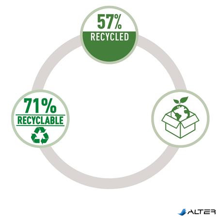 Doboz, szövet borítású, S méret, LEITZ "Fabric", sötétszürke