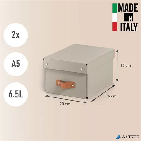 Tárolódoboz, S méret, LEITZ "Puro", homokbézs