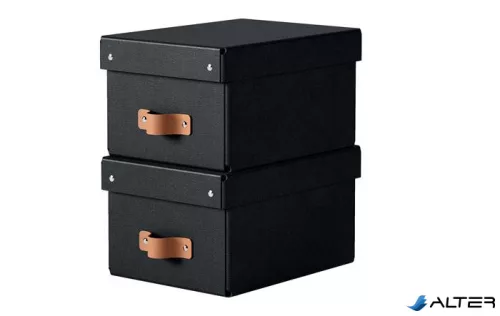 Tárolódoboz, S méret, LEITZ "Puro", fekete