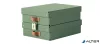 Tárolódoboz, M méret, alacsony, LEITZ "Puro", zsályazöld