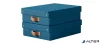Tárolódoboz, M méret, alacsony, LEITZ "Puro", óceánkék