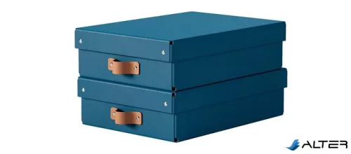Tárolódoboz, M méret, alacsony, LEITZ "Puro", óceánkék