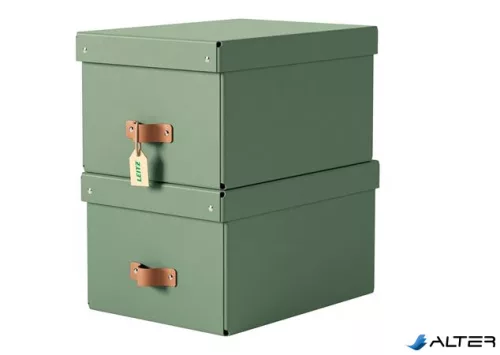 Tárolódoboz, M méret, LEITZ "Puro", zsályazöld