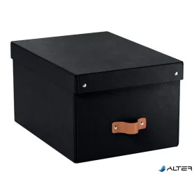 Tárolódoboz, M méret, LEITZ "Puro", fekete