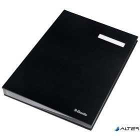 Aláírókönyv, A4, 20 részes, karton, ESSELTE, fekete