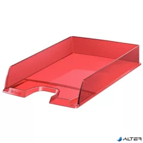   Irattálca, műanyag, ESSELTE "Europost", áttetsző piros