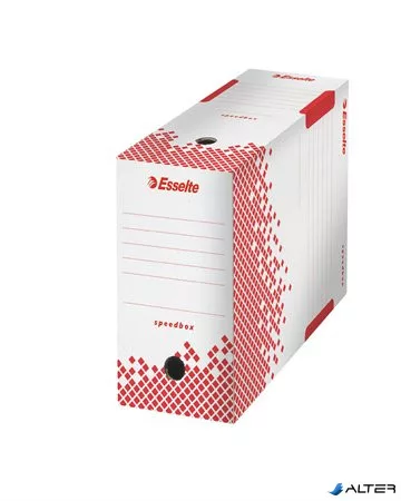 Archiválódoboz, A4, 150 mm, újrahasznosított karton, ESSELTE "Speedbox", fehér