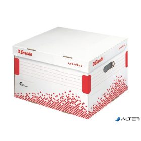   Archiválókonténer, M méret, újrahasznosított karton, ESSELTE "Speedbox", fehér