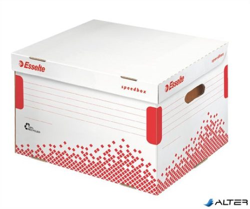 Archiválókonténer, újrahasznosított karton, felfelé nyíló, ESSELTE "Speedbox", fehér