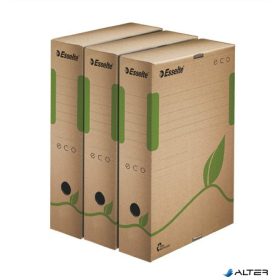   Archiválódoboz, A4, 80 mm, újrahasznosított karton, ESSELTE "Eco", barna