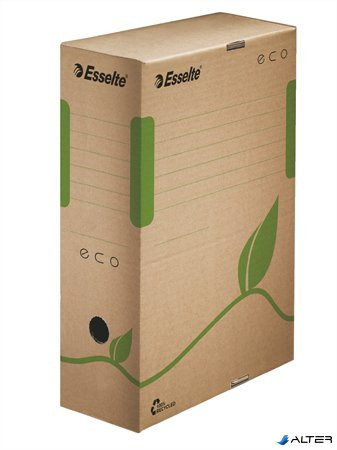 Archiválódoboz, A4, 100 mm, újrahasznosított karton, ESSELTE "Eco", barna