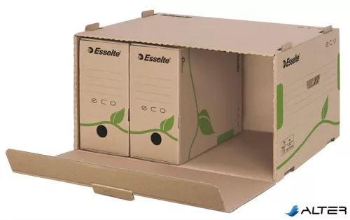 Archiválókonténer, újrahasznosított karton, előre nyíló, ESSELTE "Eco", barna