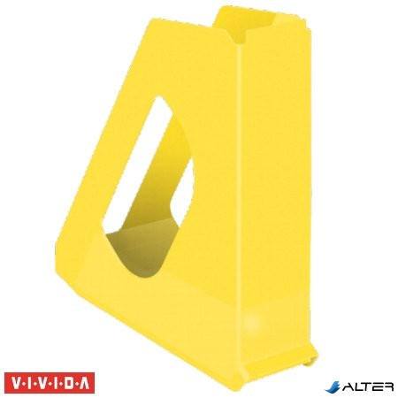 Iratpapucs, műanyag, 68 mm, ESSELTE "Europost", Vivida sárga
