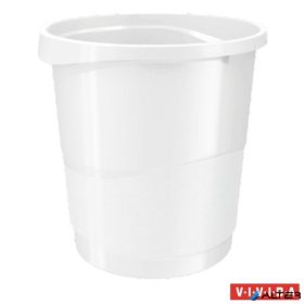   Papírkosár, 14 liter, ESSELTE "Europost", Vivida fehér