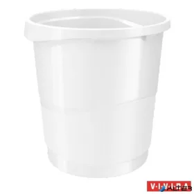   Papírkosár, 14 liter, ESSELTE "Europost", Vivida fehér