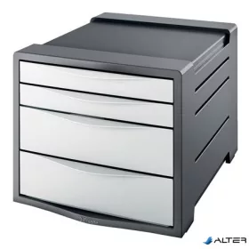   Irattároló, műanyag, 4 fiókos, ESSELTE "Europost", Vivida fehér