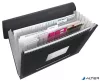 Harmonikamappa, A4, PP, 6 rekeszes, ESSELTE "Vivida", fekete