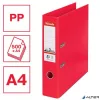 Iratrendező, 75 mm, A4, PP, élvédő sínnel, ESSELTE "Standard", Vivida piros
