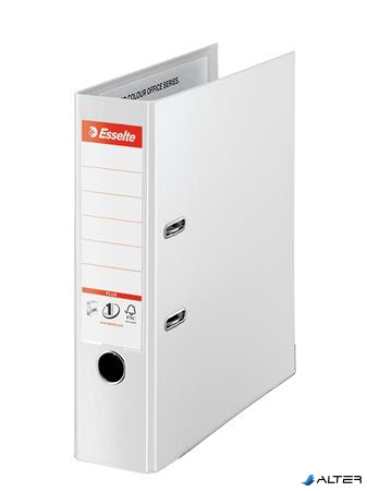 Iratrendező, 80 mm, A4, PP, élvédő sínnel, ESSELTE "Standard Plus", Vivida fehér