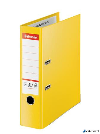 Iratrendező, 80 mm, A4, PP, élvédő sínnel, ESSELTE "Standard Plus", Vivida sárga