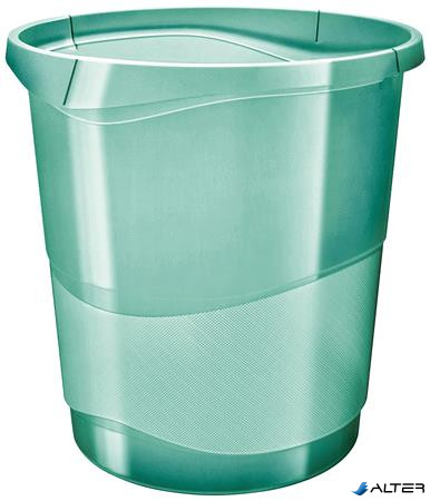 Papírkosár, 14 liter, ESSELTE "Colour'Breeze", áttetsző zöld