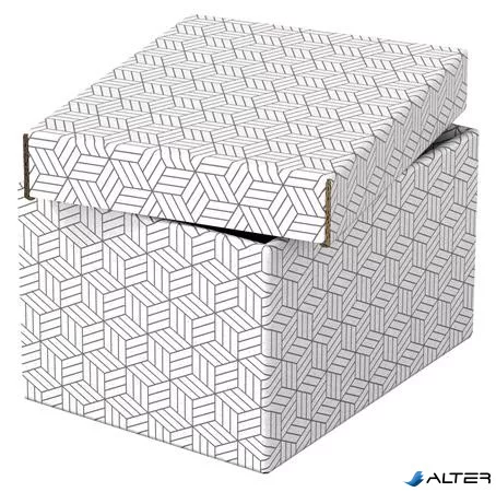 Tárolódoboz, S méret, ESSELTE "Home", fehér