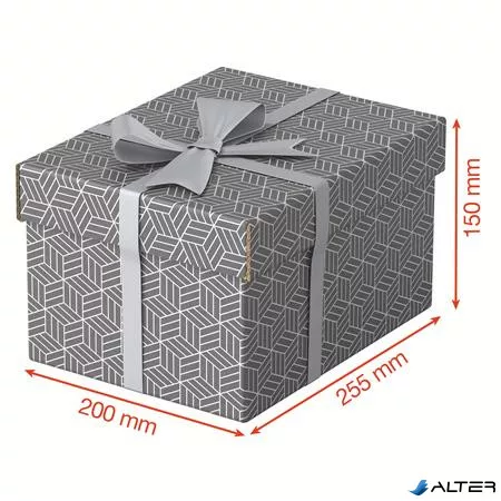 Tárolódoboz, S méret, ESSELTE "Home", szürke