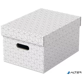 Tárolódoboz, M méret, ESSELTE "Home", fehér