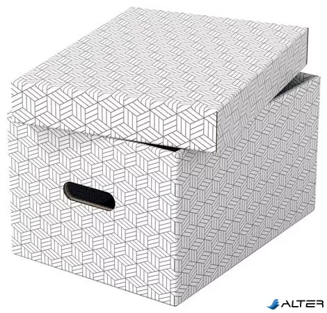 Tárolódoboz, M méret, ESSELTE "Home", fehér