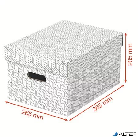 Tárolódoboz, M méret, ESSELTE "Home", fehér
