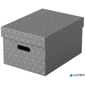 Tárolódoboz, M méret, ESSELTE "Home", szürke