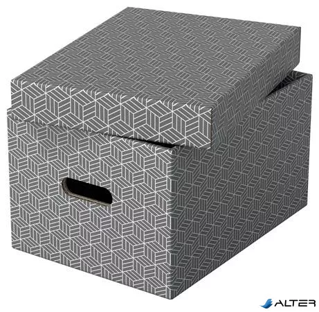 Tárolódoboz, M méret, ESSELTE "Home", szürke