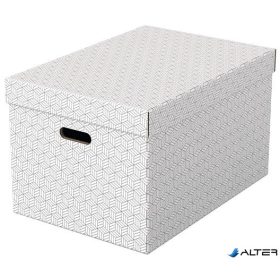 Tárolódoboz, L méret, ESSELTE "Home", fehér