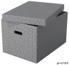 Tárolódoboz, L méret, ESSELTE "Home", szürke