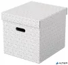 Tárolódoboz, kocka alakú, ESSELTE "Home", fehér