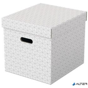   Tárolódoboz, kocka alakú, ESSELTE "Home", fehér