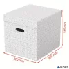 Tárolódoboz, kocka alakú, ESSELTE "Home", fehér