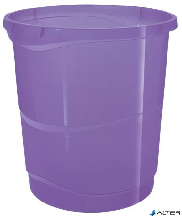 Papírkosár, 14 liter, ESSELTE "Colour'Breeze", áttetsző levendula