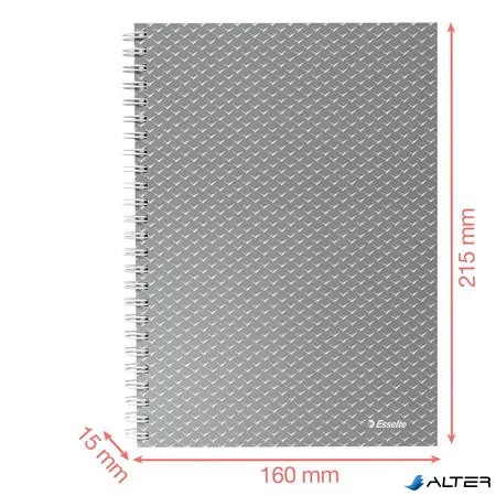 Spirálfüzet, A5, kockás, 80 lap, ESSELTE "Colour'Breeze", zöld