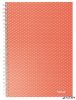 Spirálfüzet, A5, kockás, 80 lap, ESSELTE "Colour'Breeze", korall