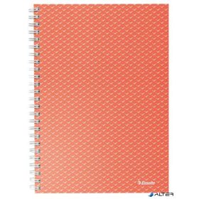   Spirálfüzet, A5, kockás, 80 lap, ESSELTE "Colour'Breeze", korall