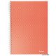 Spirálfüzet, A5, kockás, 80 lap, ESSELTE "Colour'Breeze", korall