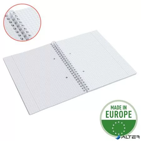 Spirálfüzet, A5, kockás, 80 lap, ESSELTE "Colour'Breeze", korall